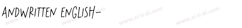 andwritten English字体转换